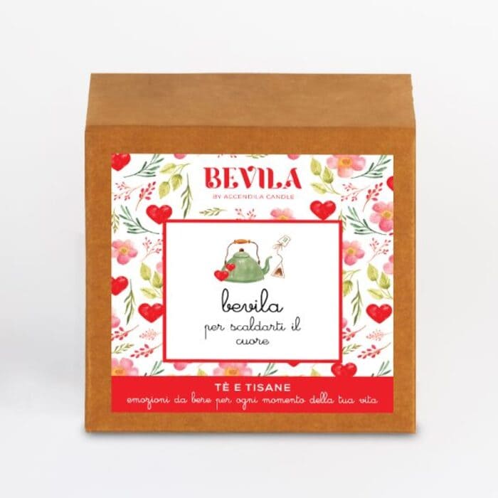 Bevila Cuore Tè Verde Lampone e Violetta con 10 filtri